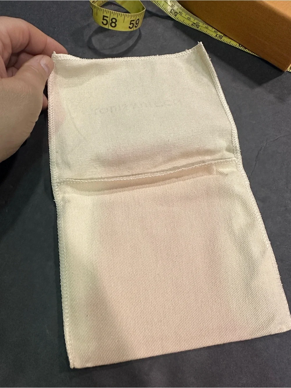 Louis Vuitton Cream Fabric Dust Pouch with  Logo